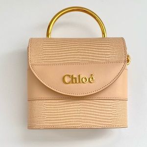 CHLOE Small Aby Lizard-Embossed Leather Bag